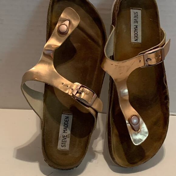 Steve Madden Lakonda Thong SANDAL Rose Gold 10M - Picture 8 of 8